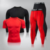 Gym Tight Training Clothing Workout Jogging Sports Set Fitness Men's Compression Thermal Underwear Top Trousers Sportswear