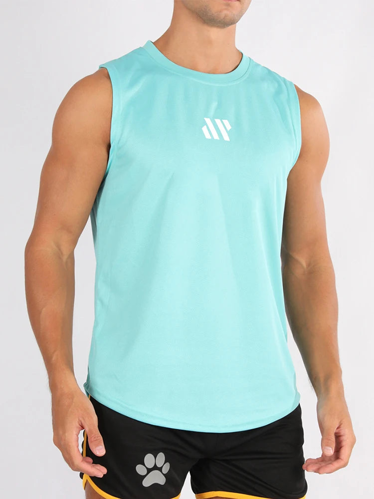 ADED Summer new Gym Vest Men Bodybuilding Sleeveless Sports Tank Top quick-drying mesh Fitness Running Tank Top men Clothes
