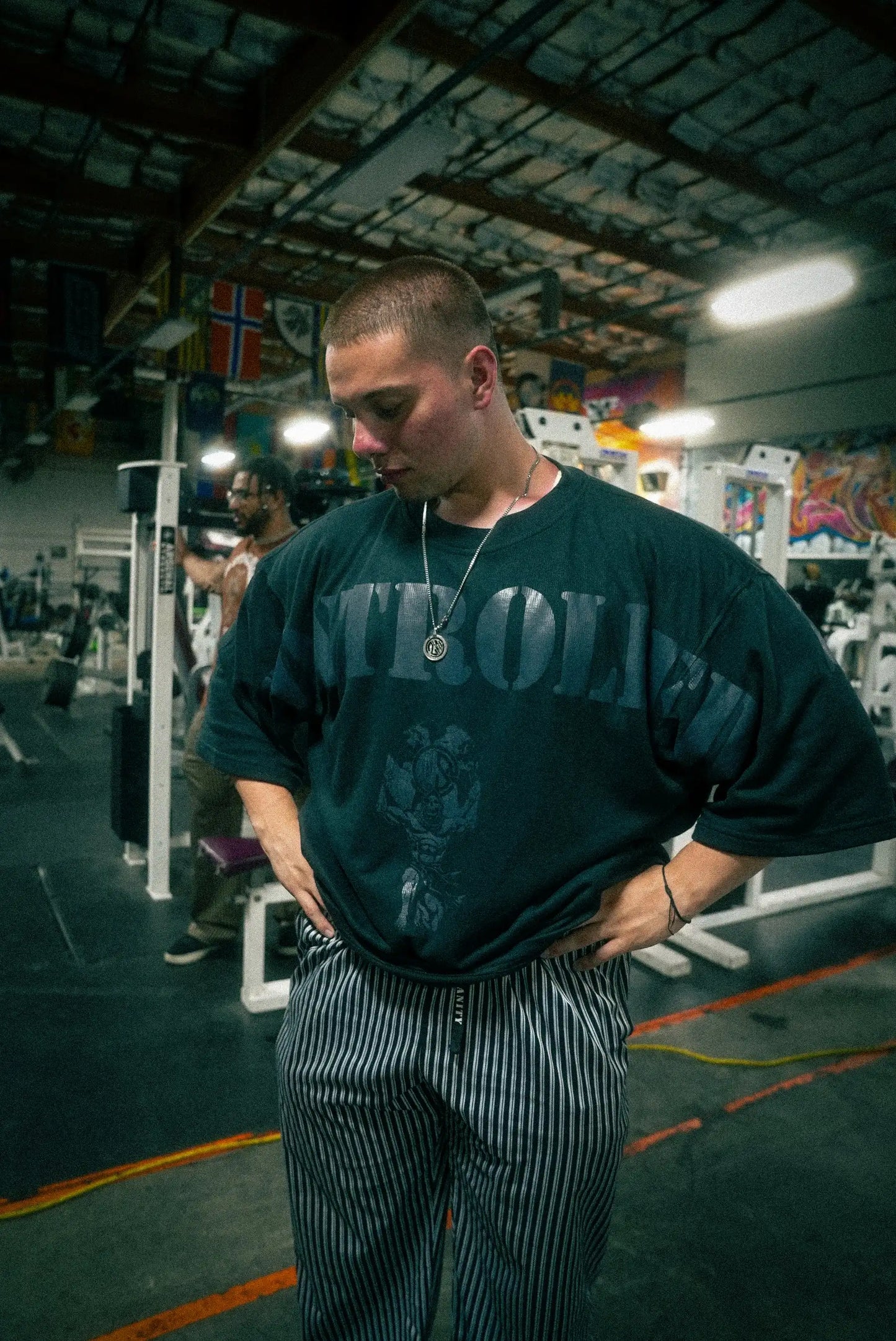 GYM Muscular Exclusive Sports T-shirt, Summer Short-Sleeve Loose Comfortable Elastic Training Squat Gym Apparel