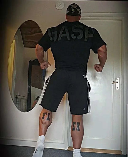 Fitness And Sports GASP T-shirt Men's Loose Top European And American Large-sized Quick-drying Short-sleeved Shirt Fitness Training