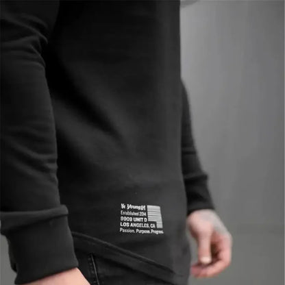 Tops Slim Fit Gym Tight T Shirts for Men Smooth Male Clothes Aesthetic Running Fashion Trends 2025 Casual Long Sleeve Bulk Emo A