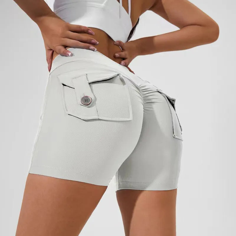 2026 Gym Leggings Women Pocket Bum High Waist Yoga Pants Shorts Tights Scrunch Booty Workout Legging Naked Active Wear XP89