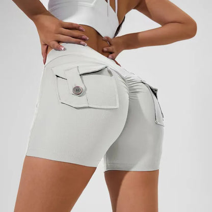 2026 Gym Leggings Women Pocket Bum High Waist Yoga Pants Shorts Tights Scrunch Booty Workout Legging Naked Active Wear XP89