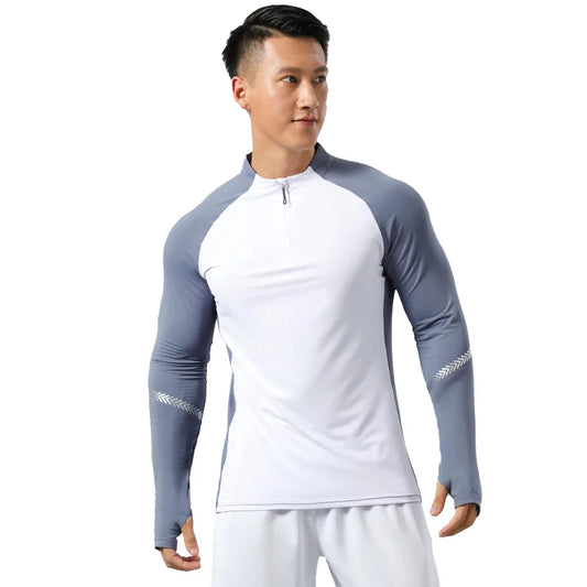 Athletic Pullovers Sport Shirt Men Fitness Training Tops Gym Casual Running Long Sleeve Male Outerwear Jogging Sport Clothing