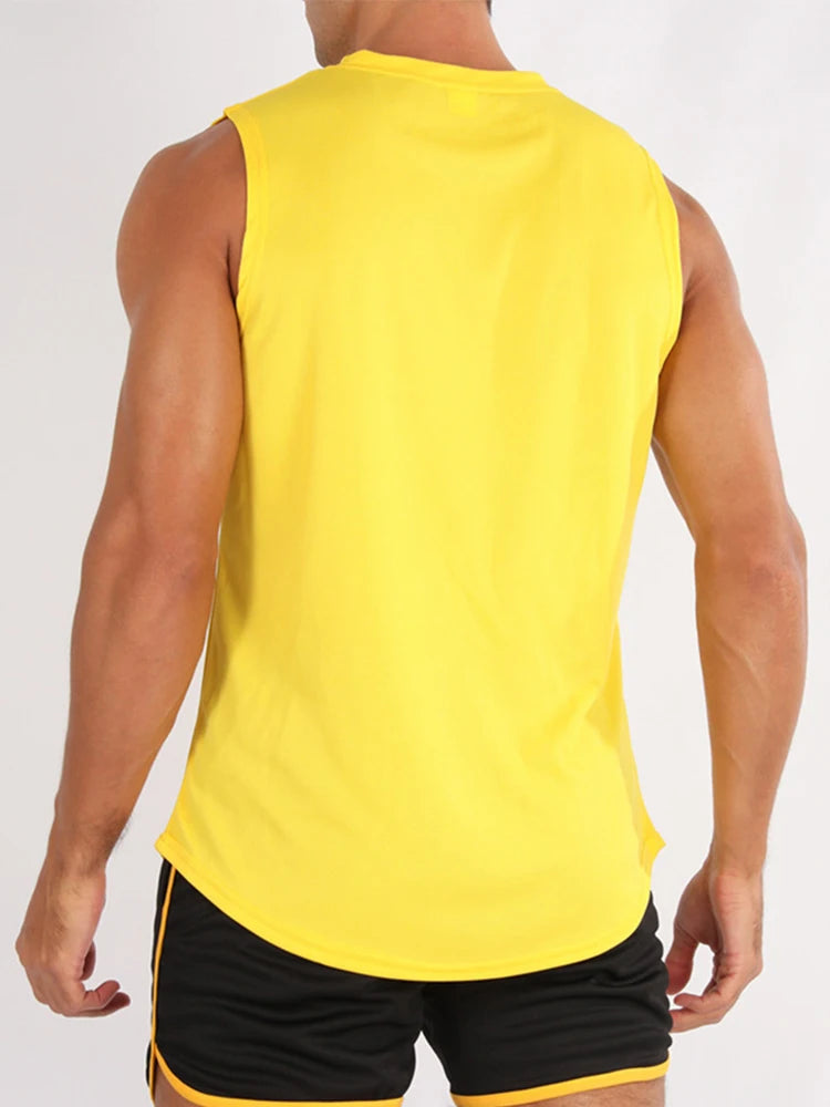 ADED Summer new Gym Vest Men Bodybuilding Sleeveless Sports Tank Top quick-drying mesh Fitness Running Tank Top men Clothes