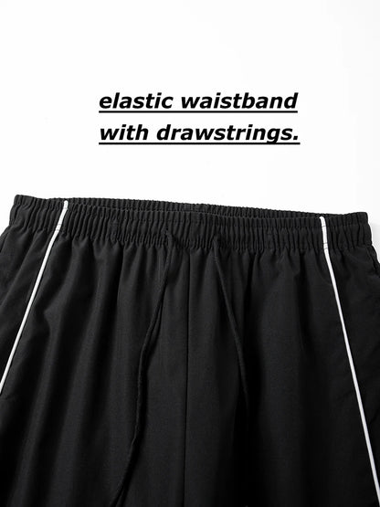 Womens Athleisure Pants with Adjustable Cord Locks Gym Workout Running Trousers with Side Pockets Athletic Quick-Dry Sweatpants