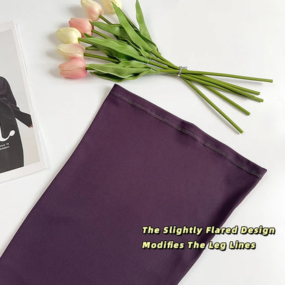 Women High Waisted Flared Yoga Pants Workout Gym Naked Feel Pilates Running Leggings Sport Trousers Comfortable Stylish Activewe