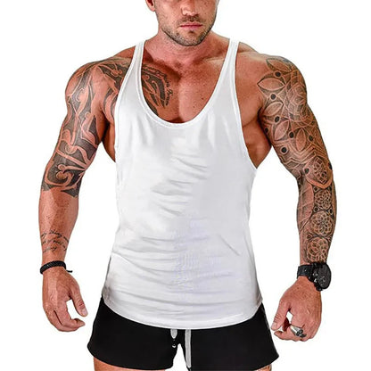 Gym Man Workout Bodybuilding Shirt Men Singlets Stringer Undershirt Vests Tank Top Vest Men's Brand Clothes Clothing Muscle Gyms