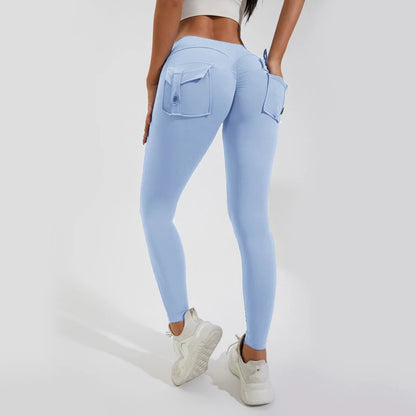 2026 Gym Leggings Women Pocket Bum High Waist Yoga Pants Shorts Tights Scrunch Booty Workout Legging Naked Active Wear XP89