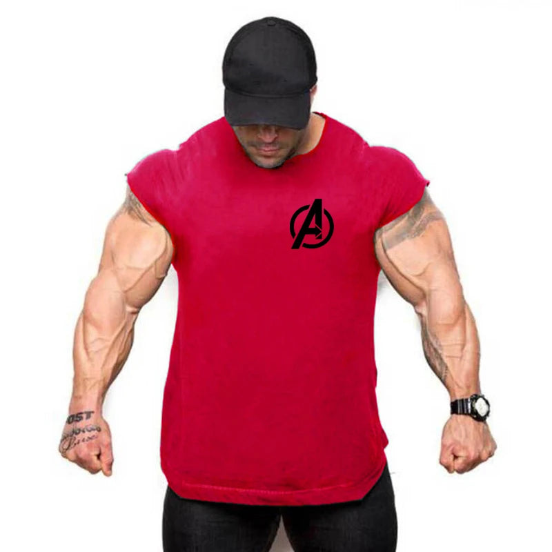 Summer Newest Brand Mens Curved Hem Cotton Sleeveless Shirt Gym Stringers Vest Bodybuilding Clothing Fitness Man Tanks Tops