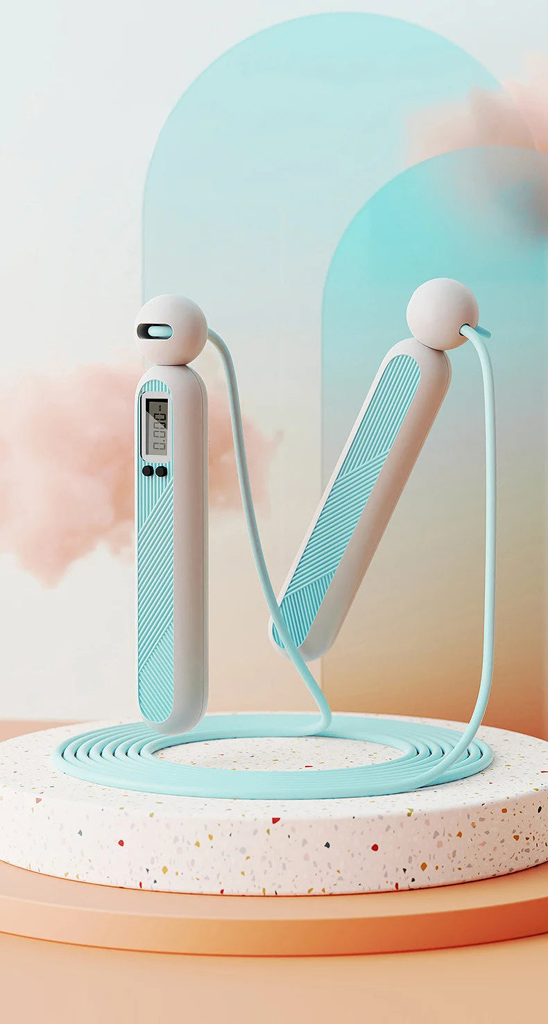 Cordless Electronic Skipping Rope Speed Skipping Counter Gym Fitness Skipping Rope Anti-slip Smart Skipping Rope with LCD Screen