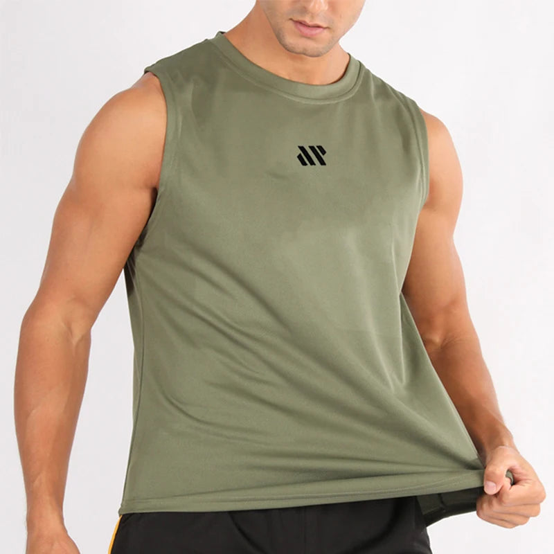 ADED Summer new Gym Vest Men Bodybuilding Sleeveless Sports Tank Top quick-drying mesh Fitness Running Tank Top men Clothes