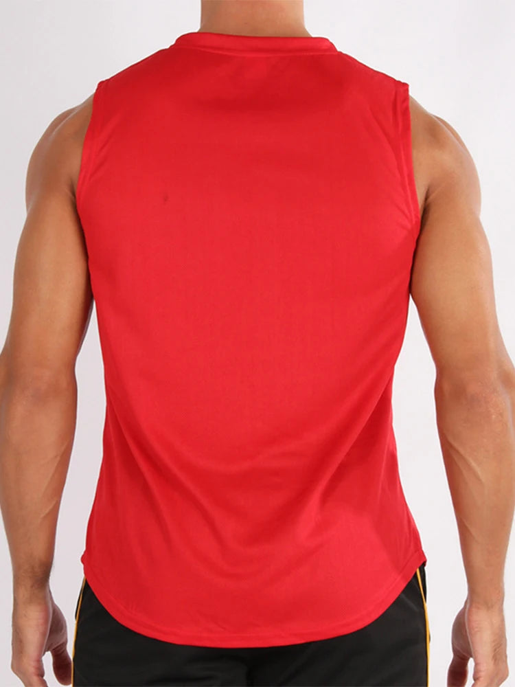 ADED Summer new Gym Vest Men Bodybuilding Sleeveless Sports Tank Top quick-drying mesh Fitness Running Tank Top men Clothes