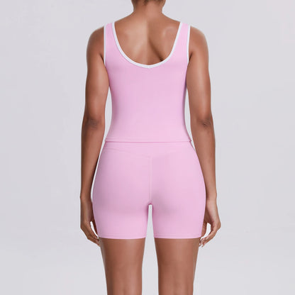 Yoga Set 2 Pieces Workout Outfits Fitness Sportswear Gym Tracksuit High Waist Leggings Sports Bra Athletic Wear Women Clothes