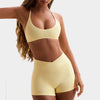 High Elastic Gym Sets Woman Sportswear Yoga Shorts Sport Bra Top Blue White Black Female Clothing Tennis Tracksuit Running 2025