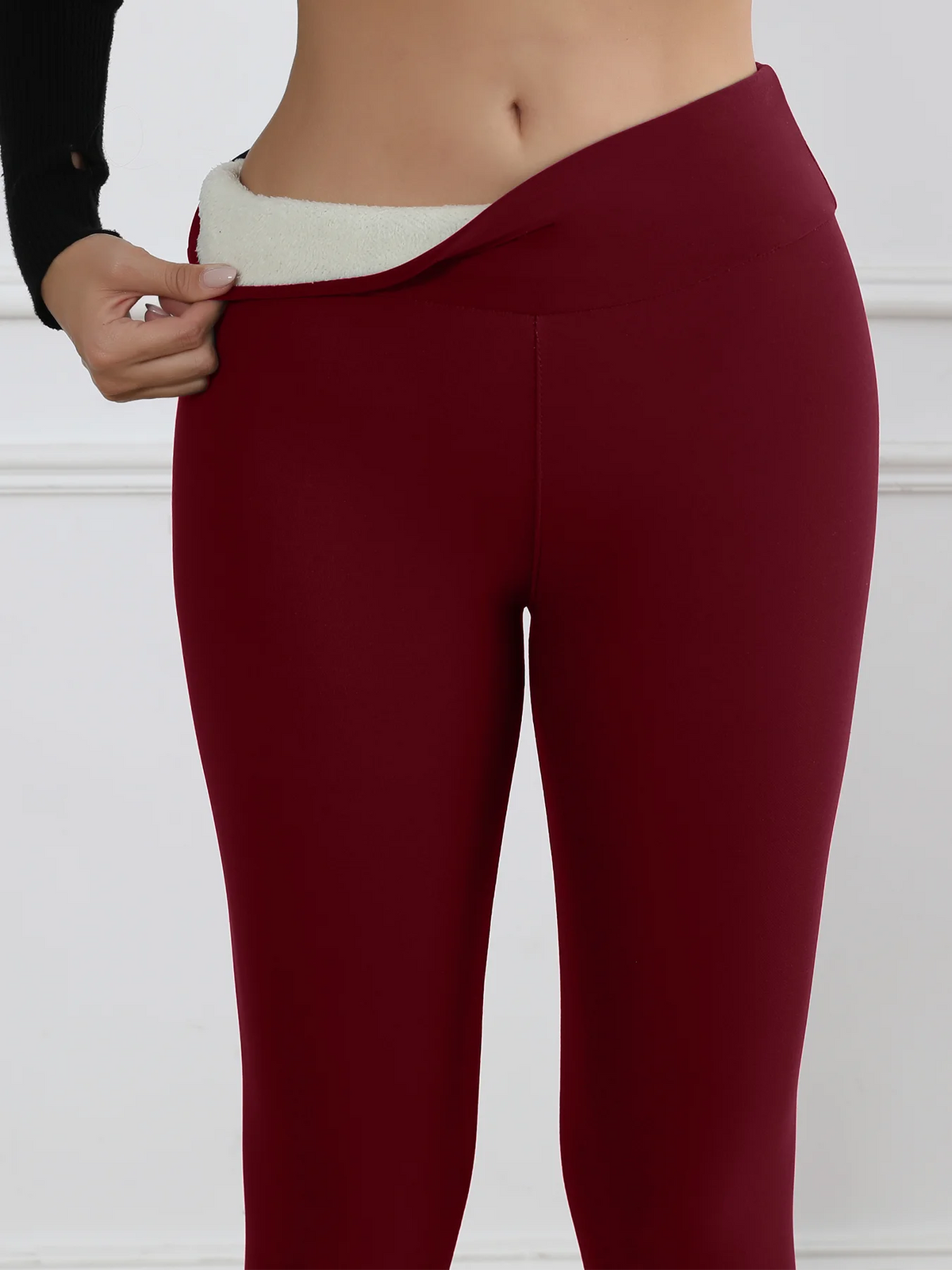 Fleece-Lined High Waist Leggings – Crossover, Flare & Pocket Styles