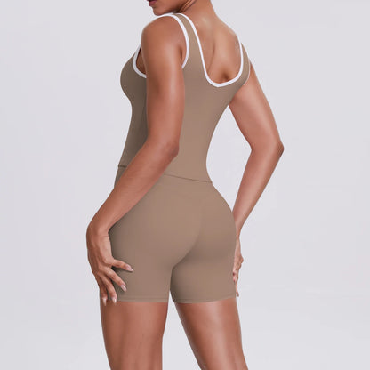 Yoga Set 2 Pieces Workout Outfits Fitness Sportswear Gym Tracksuit High Waist Leggings Sports Bra Athletic Wear Women Clothes