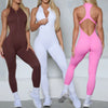 Yoga Women's Padded Workout Suit One-Piece Jumpsuit Workout Set Sports Fitness Overalls Gym Clothing Zipper Long Short 2025 New