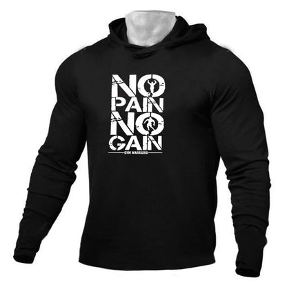 Mens Hooded T Shirt Autumn Slim Fit Hoodie Long Sleeve T-shirt Men Sports Running Shirt Gym Bodybuilding Tee Tops Fitness tshirt