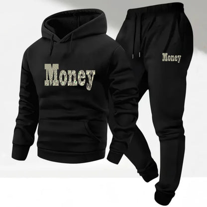 2pcs Men's Set Autumn Hoodies Pants Plus Size Fashion Sportswear Suit Casual Running Fitness Tops Sweatpants Clothing 110-180KG