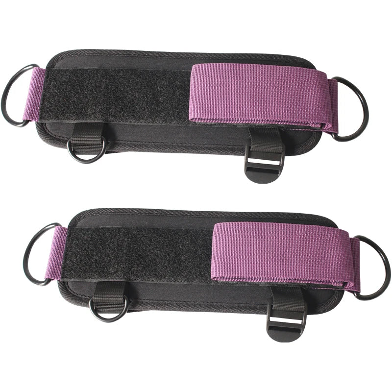 Padded Ankle Strap Fitness Machine, D-Ring, Leg, Butt, Cuffs Exercises, Sport Gym Workout, Weights Cable, Home Gym Equipment