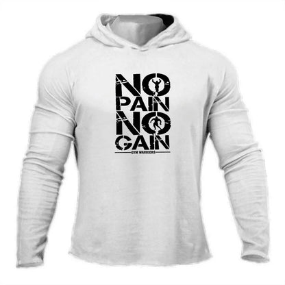 Mens Hooded T Shirt Autumn Slim Fit Hoodie Long Sleeve T-shirt Men Sports Running Shirt Gym Bodybuilding Tee Tops Fitness tshirt