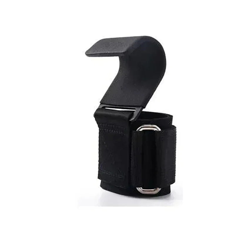 2/1PC Weight Lifting Hook Grips with Wrist Wraps Gym Hand-Bar Wrist Strap Fitness Hook Weight Strap Pull-Ups Power Lift Gloves