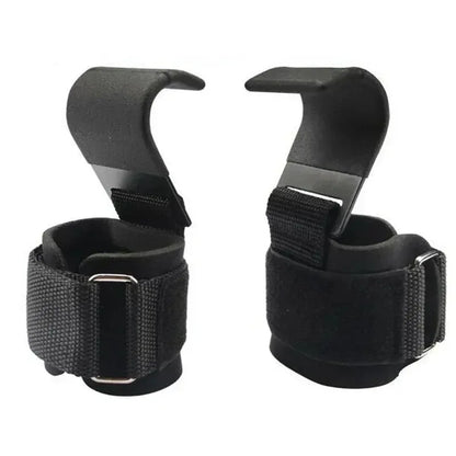 2/1PC Weight Lifting Hook Grips with Wrist Wraps Gym Hand-Bar Wrist Strap Fitness Hook Weight Strap Pull-Ups Power Lift Gloves