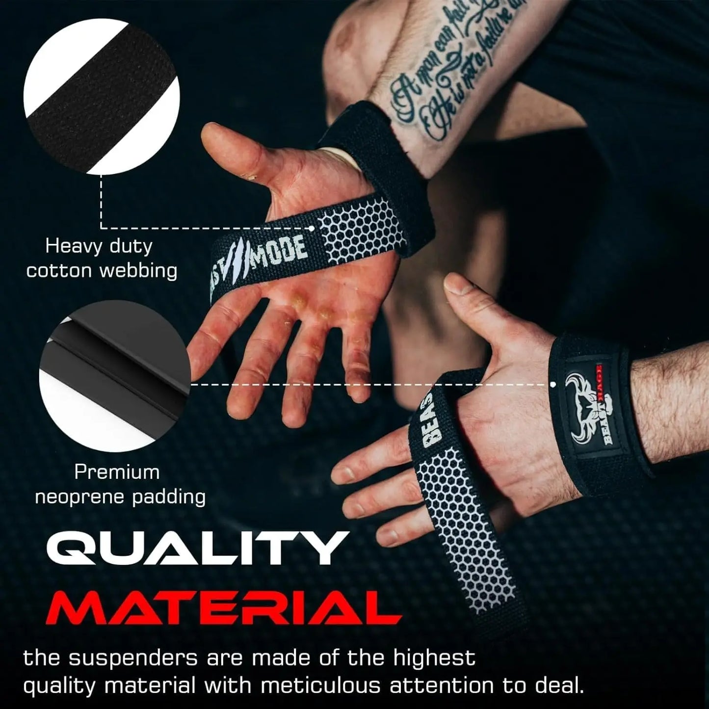 Padded Weight Lifting Wrist Straps for Deadlifts and Gym Workouts, Anti-Slip Support for Men and Women