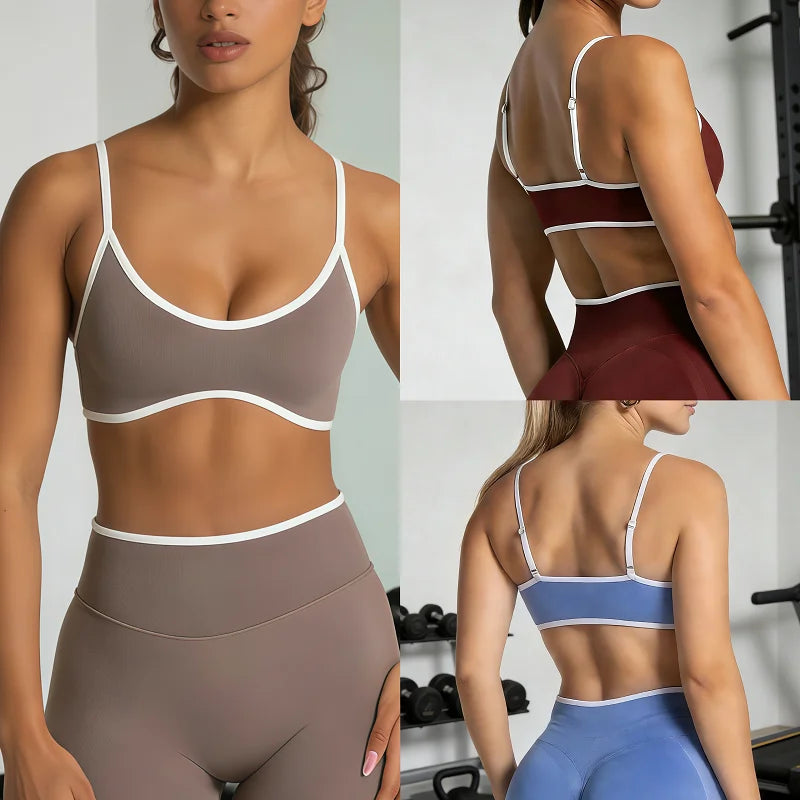 Women Sports Bra Adjustable High Support Gym Clothes Pilates Yoga Top Push-up Running Workout Tank Fitness Underwear