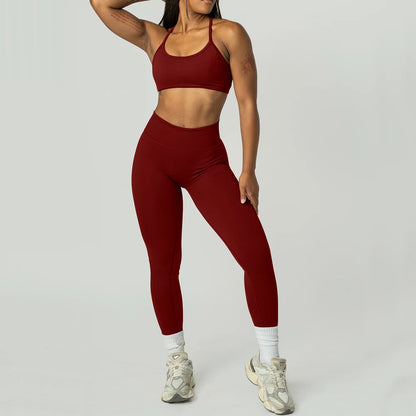 2PCS Dimpact Cross Yoga Set Sports Bra Shorts Workout Legging Outfit Seamless Fitness Women Gym Clothes XP389