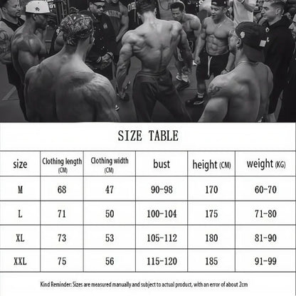 2025 New Gym Stringer Tank - Cotton Muscle Vest, Sleeveless Bodybuilding Wear for Men