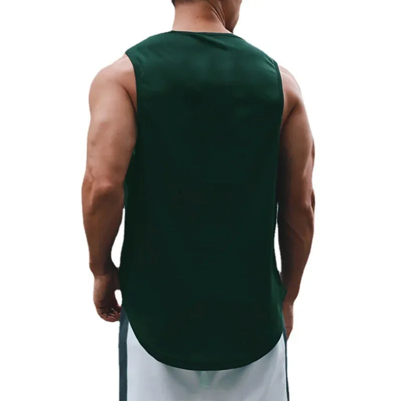 Mesh Gym Clothing Canotte Bodybuilding Stringer Tank Top Men Fitness Sleeveless T Shirt Muscle Guys Singlets  Sports Vest