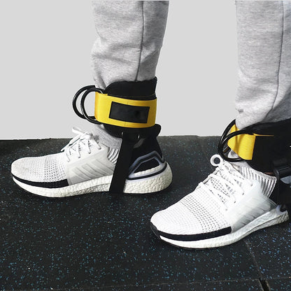 Padded Ankle Strap Fitness Machine, D-Ring, Leg, Butt, Cuffs Exercises, Sport Gym Workout, Weights Cable, Home Gym Equipment