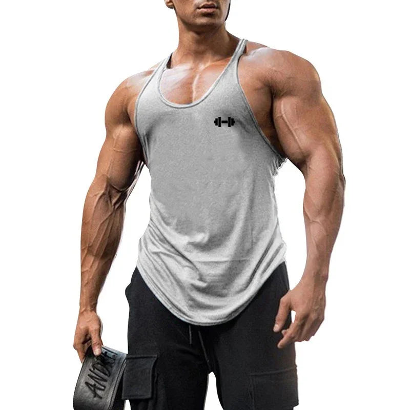 New Gym Apparel Fashion Muscle Running Cool Singlets Men‘s Wear Keep Fit Workout Tank Top Fitness Casual Sleeveless Vest