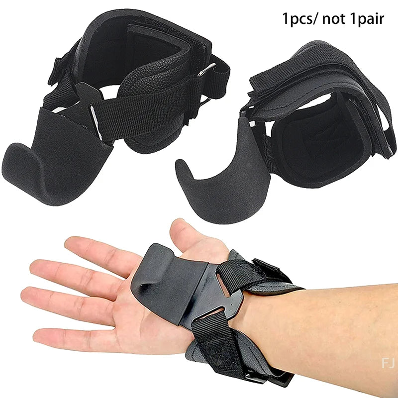 [YULeather Weight Lifting Hook Gym Fitness Weightlifting Non-slip Heavy Duty Steel Strong Load Capacity Wrist Strap Hook Pull-up