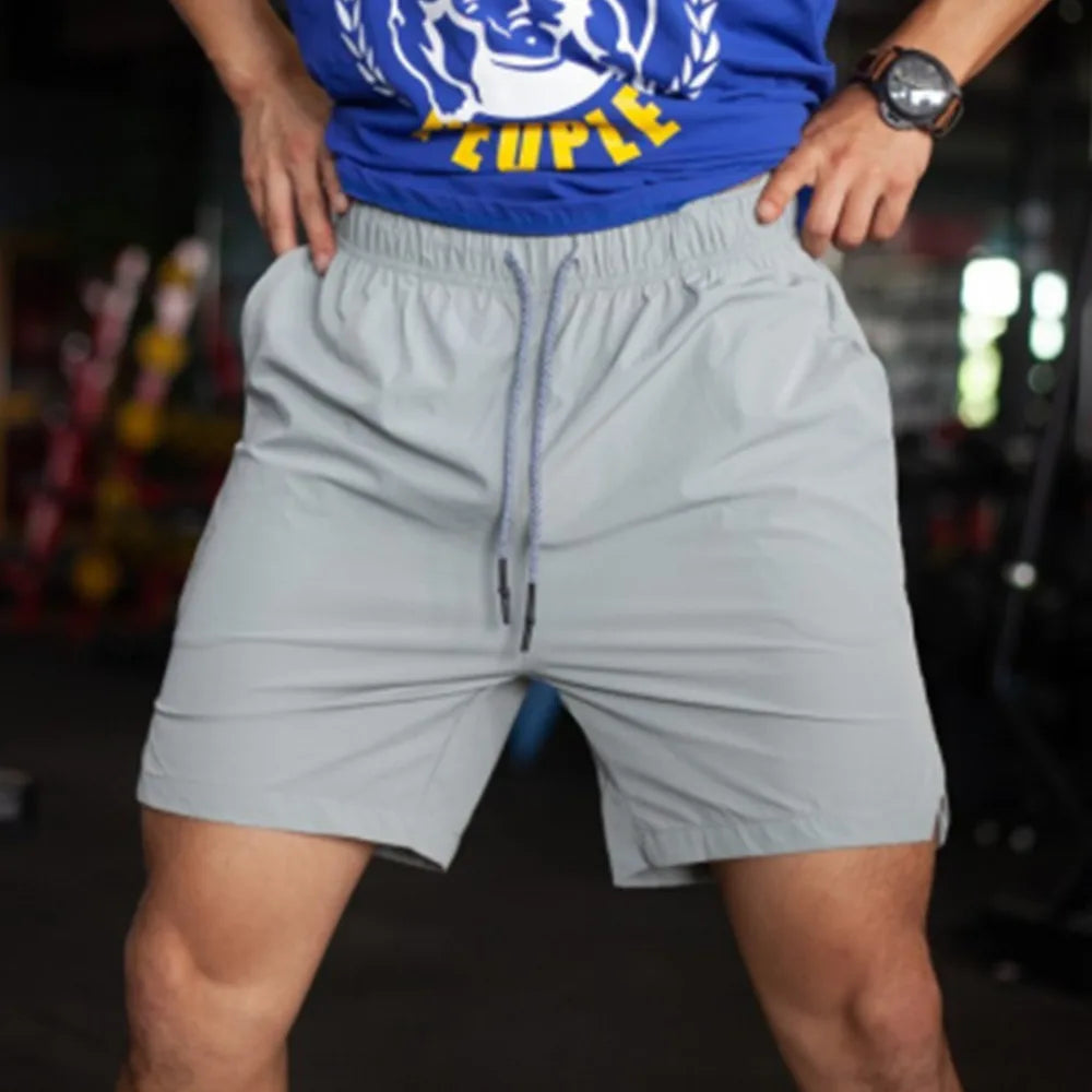 Men Hot Shorts Light Weight Thin Short Pants Running Squat Fitness Shorts Men GYM Wear Quick-drying Drawstring Shorts